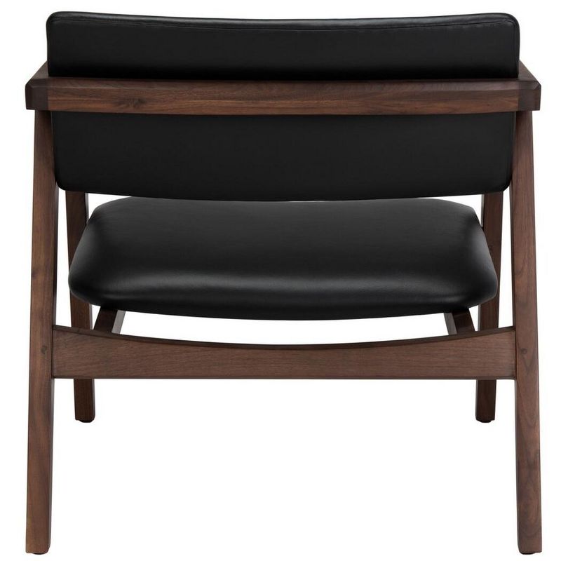 ƒclair Mid-Century Leather Chair - Black/Brown - Safavieh., 5 of 10