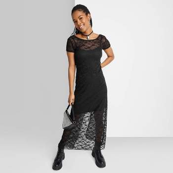 Wild Fable Dress Size Medium Black Velvet Ribbed Mini Slip Dress - $9 -  From Teresa