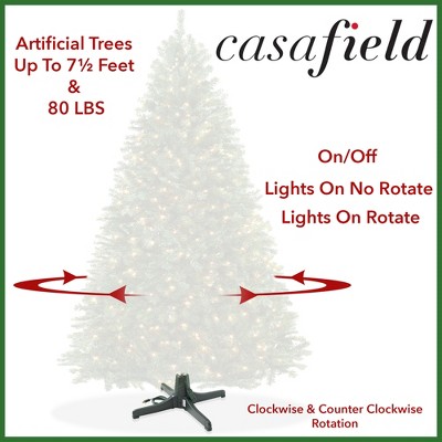 Green 26" Rotating Christmas Tree Stand with Electrical Outlets
