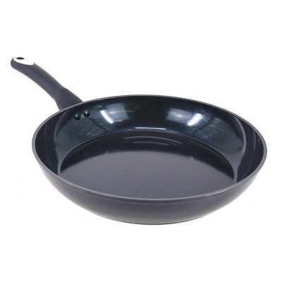 Oster Hawke Ceramic Nonstick Aluminum Frying Pan in Dark Blue
