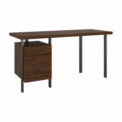 Architect Writing Desk with Drawers Modern Walnut - Bush Furniture