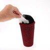 Unique Bargains Auto Car Trash Can Durable Front Seats Trash Bin Red 1 Pc 3.5" Length 3.5" Width 6.7" Height ABS Rhinestone - 4 of 4