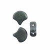 John Bead Matubo 50g Czech Glass 7.5mm Metallic Suede Dark Forest Ginko Leaf Beads - 2 of 2