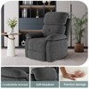 Bencmate Sofas Small Recliner Sofas for Living Room Chair for Adults, Living Room Recliner Adjustable Sofas for Home, Gray,34.2"*32.2"*39.3" - 4 of 4