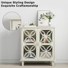 Maliang Decorative Storage Cabinet with Rattan Decorated Doors, Kitchen Buffet Storage Cabinet,For Corridors, Entrances, Living room - 3 of 4