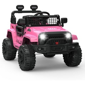 coucheta 12V Kids Ride on Truck Car with Parent Remote Control, Electric Off-Road Toy Car with Bluetooth, 3 Speed Mode and LED Lights,Battery Powered - 1 of 4