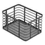 mDesign Metal Steel Wire Closet Storage Basket Bin w/ Handles - Matte Black