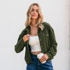 Women's Chic Corduroy Collared Long Sleeve Jacket - Cupshe - 2 of 4