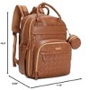 BabbleRoo Premium Vegan Leather Diaper Bag Backpack, Travel Backpack, Spacious & Stylish Nappy Organizer - 2 of 4