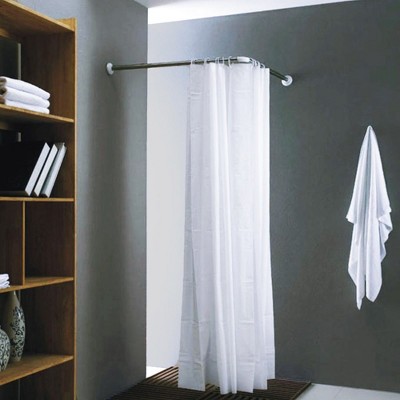 35.4'' Stainless Steel Wall-Mounted L-Shaped Shower Curtain Rod