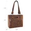 Tote Bag for Women Multi Pockets shoulder bag western purse Medium leather like Handbags with Woven Top-Handle WG78-G8317CF - 2 of 4