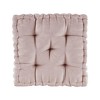 Vynxaria Charcoal Poly Chenille Square Floor Pillow Cushion - 20x20 for Cozy Comfort - 2 of 4