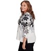 Shadow Leaf Three Quarter Sleeve Top - 4 of 4