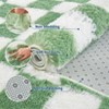 Fluffy Runner Rug Ultra-Soft Shaggy Carpet Runner with Non-Slip Backing, Modern Checkerboard Hallway Rug - 4 of 4