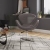 Raspberry Faux Leather Adjustable Swivel Chair - Manhattan Comfort - image 2 of 4