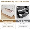 Modern Drawer Dresser - Sleek Boho Design with Woven Rattan, Curved Legs, and Versatile Storage for Bedroom, Living Room, or Hallway - 4 of 4