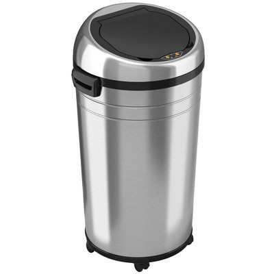 Itouchless Rolling Sensor Kitchen Trash Can With Wheels And Absorbx ...