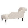 Skyline Furniture Eden Diamond Tufted Chaise: Upholstered Lounge Chair, Wood Legs - 4 of 4