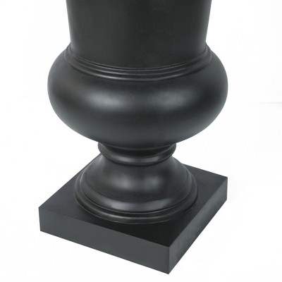 Elegant 25" Matte Black MgO Slim Urn Planter for Outdoor Elegance