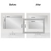 Amanti Art Mirror Makeover Bathroom Mirror Frame Border Kit - Fully Assembled Peel and Stick Frame - Mirror NOT Included - Vista Brushed Nickel Trim - 4 of 4