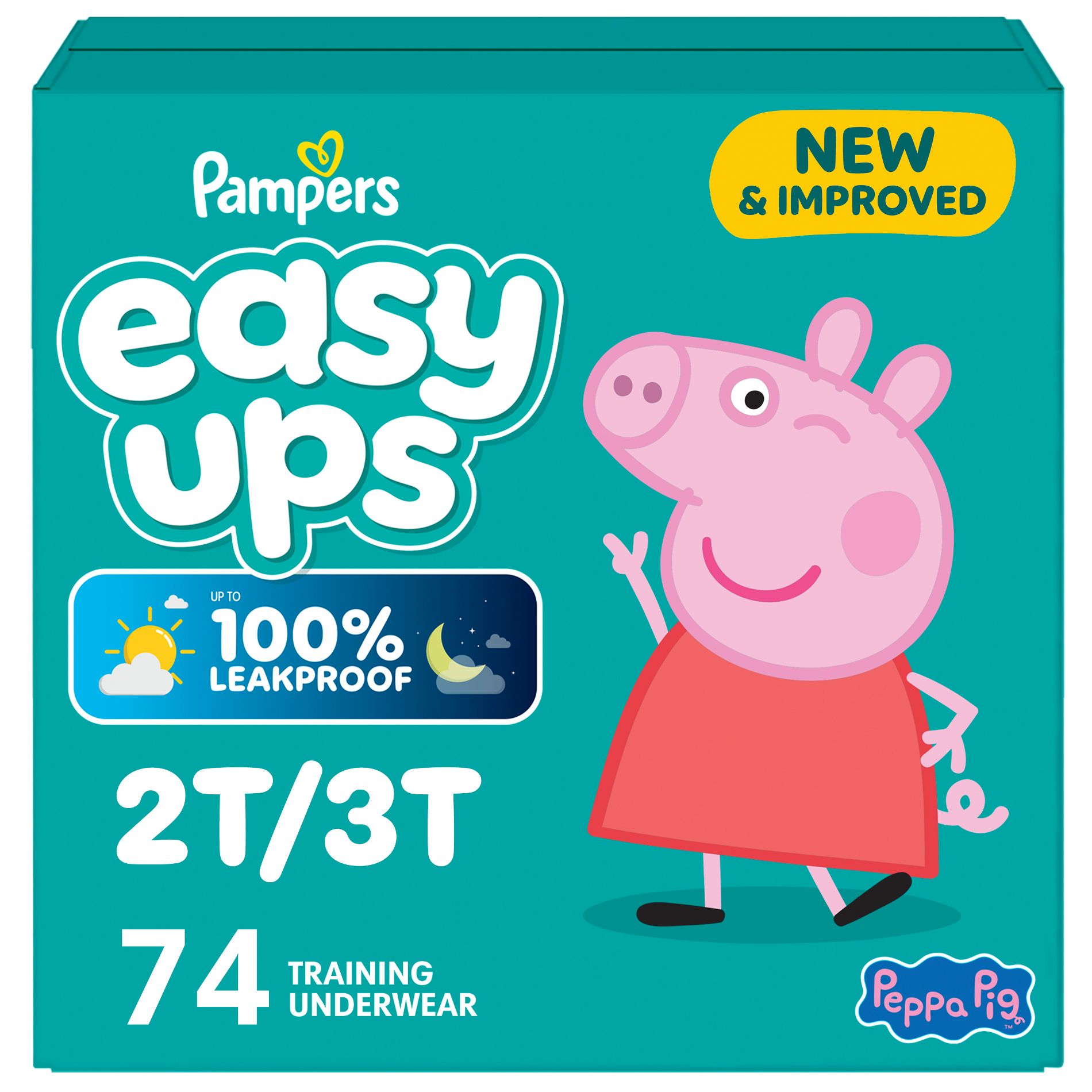 Easy Ups Girls' Disposable Training Underwear - 2T-3T - 74ct: My Little Pony Design, Elastic Stretch Sides