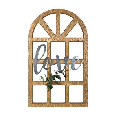 Love Cathedral Window Hanging Wall Sign Neutral Gray Prinz Target