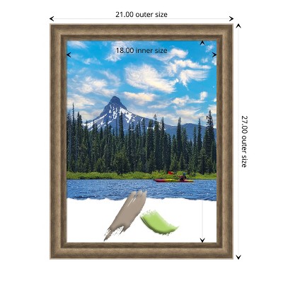 Amanti Angled Matte Bronze Wood 27" x 21" Picture Frame