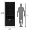 Gulches 74 Inch Modern Bar Cabinet with Double-Door Storage, 10 Bottle Wine Rack, 16 Stemware Slots and Multi Purpose Design - 3 of 4