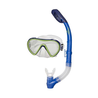 Speedo Adult Mask & Snorkel Set - Peacoat Steel