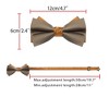 INSPIRE CHIC Men's Two Color Layered Adjustable Solid Color Bow Ties - 3 of 4