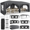 10x20 Heavy Duty Pop Up Canopy Tent with 6 Removable Sidewalls, Easy Up Commercial Canopy Tents for Parties - 2 of 4