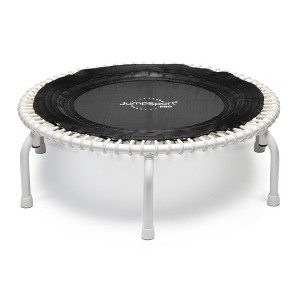 JumpSport 350 PRO Fitness Trampoline, Cardio Workout, No-Tip Arched Legs Home Gym Equipment with Adjustable Bungees & 60 Day Trial Video, 39", White - 1 of 4