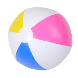 Pool Central 16" Inflatable 6-Panel Beach Ball Swimming Pool Toy - White/Pink