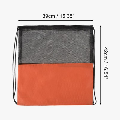 Unique Bargains Drawstring Backpacks Polyester Orange 1 Pc — фото 2