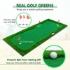 LOVSON 12x5 FT Golf Putting Green, Golf Training Mat with High-quality Turf, 3 Holes, 3 Flags and Cups for Indoor Outdoor - 4 of 4