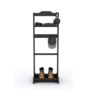 AZL1 Life Concept Garment Rack Accent Portable Valet Stand with Storage Organizer for Bedroom Entryway Small Spaces, Black, 45.7"*9.5"*5.12" - 1 of 4