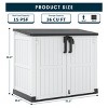 Ultimate Outdoor Storage Solution: 280-Gallon Capacity Resin Shed, 51.1”W Horizontal Design to Declutter Your Garden & Patio - 4 of 4