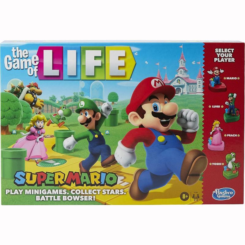 The Game of Life: Super Mario Edition Board Game for Kids Ages 8 and Up, Play Minigames, Collect Stars, Battle Bowser - Fun For The Whole Family, 1 of 12