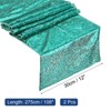 Unique Bargains Party Wedding Polyester Flexible Cutting Delicate Edges Sequin Table Runner 2 Pcs - 2 of 3