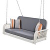 PAGED 2-Seat Outdoor Swing Chair with Chains and Cushion,Porch Swing for Patio,Porch - 4 of 4