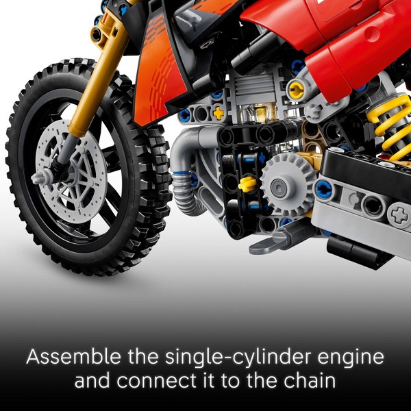 LEGO Technic Ducati Desmo450 MX Motocicleta de Fábrica 42238 5