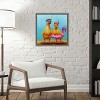 Amanti Art Pool Party (Ducks) by Lucia Heffernan Canvas Wall Art Print Framed 16 x 16-in. - 4 of 4