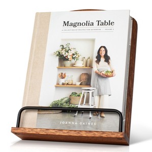 ZICOTO Wooden Cookbook Stand for Kitchen Counters – Solid Wood Holder Keeps Recipe Books Open and Fits Tablets or iPads – Enhances Any Kitchen Decor - 1 of 1