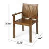 PAGED Wood Outdoor Dining Chairs Set of 2 Patio Chairs All Weather Use for Poolside, Garden, Backyard - 2 of 4