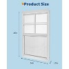 1 Pack Aluminum Shed Windows, Flush Mount Sliding Window with Tempered Glass and Screen for Ventilation in Shed, Chicken Coop, Playhouse - 3 of 4