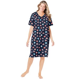 Dreams & Co. Plus Size Print Sleepshirt - 1 of 4