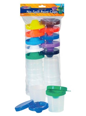 Jack Richeson Plastic Neatness Paint Cup Set with Lid, 8 oz