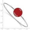 Black Bow Jewelry Sterling Silver Chi Omega Greek Life Bangle Bracelet 6 Inch - 2 of 3