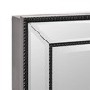 Head West 16"x26" Stylish Brushed Black Sleek Metro Beaded Medicine Cabinet with Mirror - 3 of 4