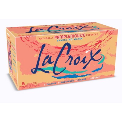 LaCroix Sparkling Water Pamplemousse (Grapefruit) - 8pk/12 fl oz Cans
